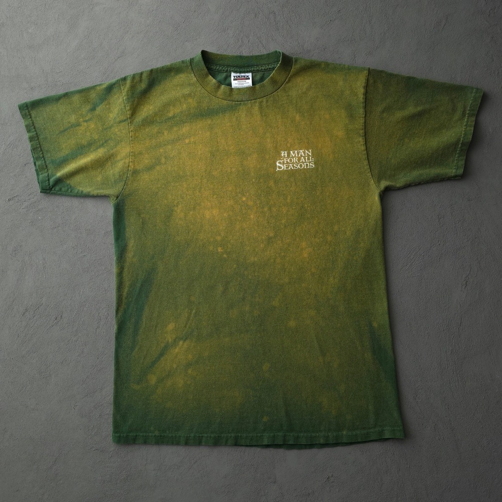 Vintage 90s T-shirt Large Green A Man For All Seasons Tultex Faded